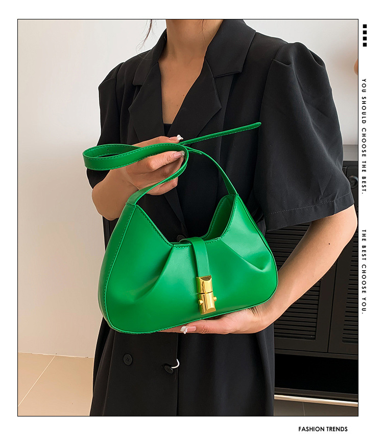 Pleated Cloud Underarm Small Square Bag Baguette Bag 2023 New Shoulder Handbag High Texture Commuter's All-Matching Women's Bag
