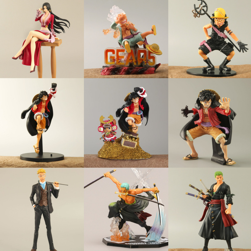 yiwu one piece hand-made cartoon peripheral luffy saolong female emperor doll fashion toy decoration model wholesale