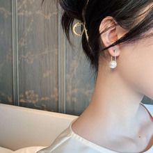金惠  时仁同款钛钢耳环简约小巧珍珠耳饰高级感耳钉2022年新款潮