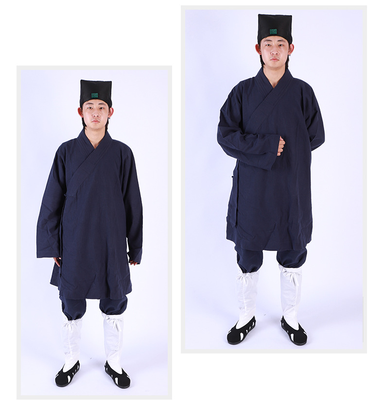 厂家供应 道服斜襟道士服装太极服练功服斜襟道服道教用品批发