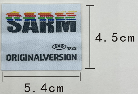 Spot Clothing Accessories Ins Weaving Mark Trademark Cloth Label Decorative Labeling Sarm Rainbow Color Clothing Accessories Cloth Stickers