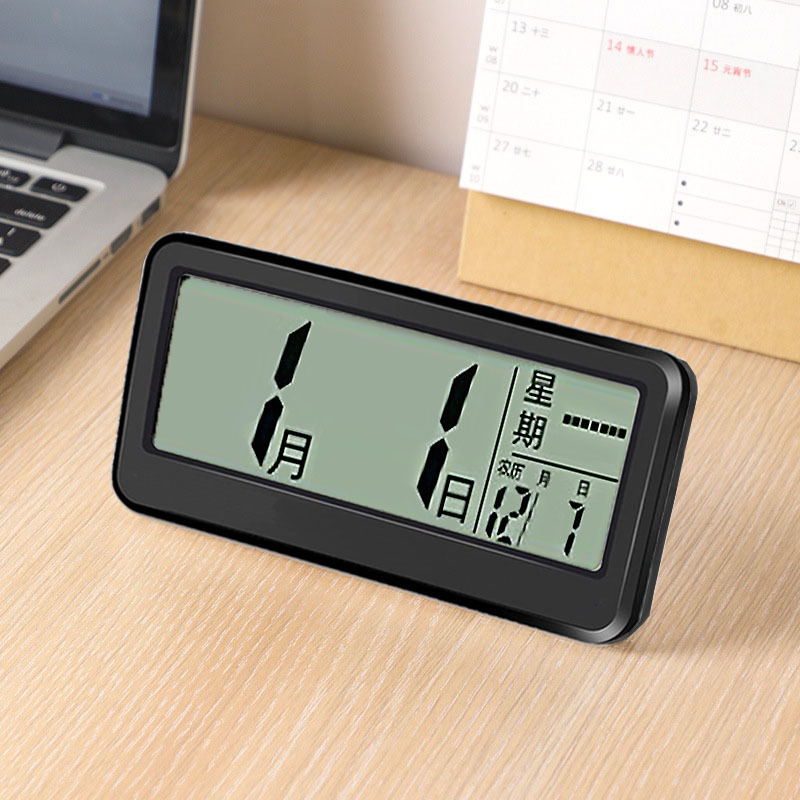 Multifunctional Electronic Clock Student Desktop Desk Mute Digital Dual-Use Calendar Clock Simple Perpetual Calendar
