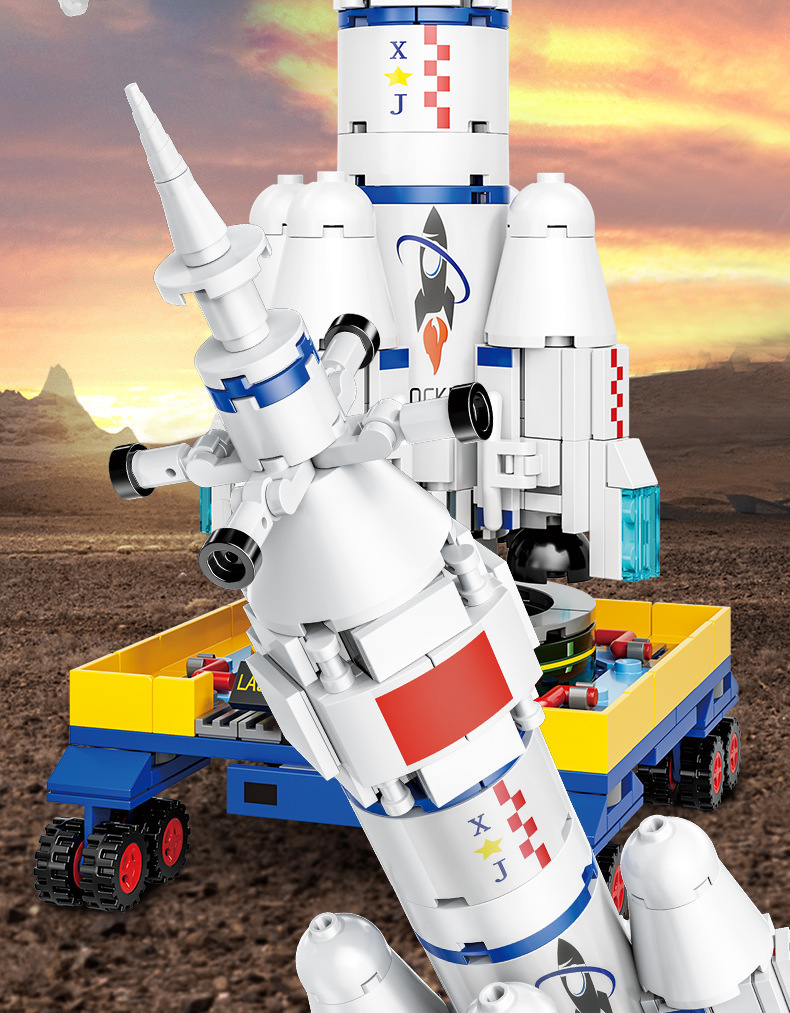 包邮兼容乐高航天军事系列火箭模型儿童拼装插小颗粒积木玩具礼品