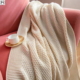 北欧风沙发盖毯办公室午睡毯子流苏针织毛线休闲空调小薄毛毯