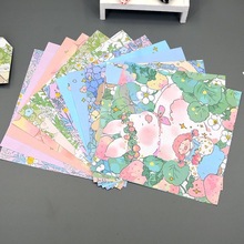手工折纸卡通单面印花彩色折纸叠纸儿童手工纸卡纸材料千纸鹤制作