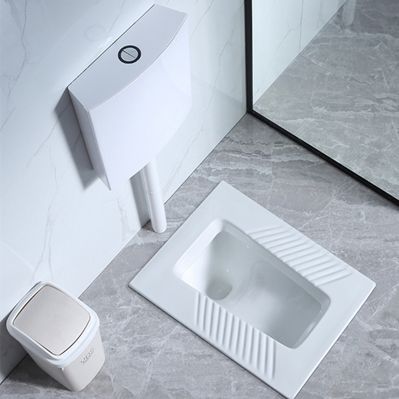 陶瓷蹲便器防臭大便器公共卫生间蹲坑式冲水箱整套装便盆厕所蹲厕