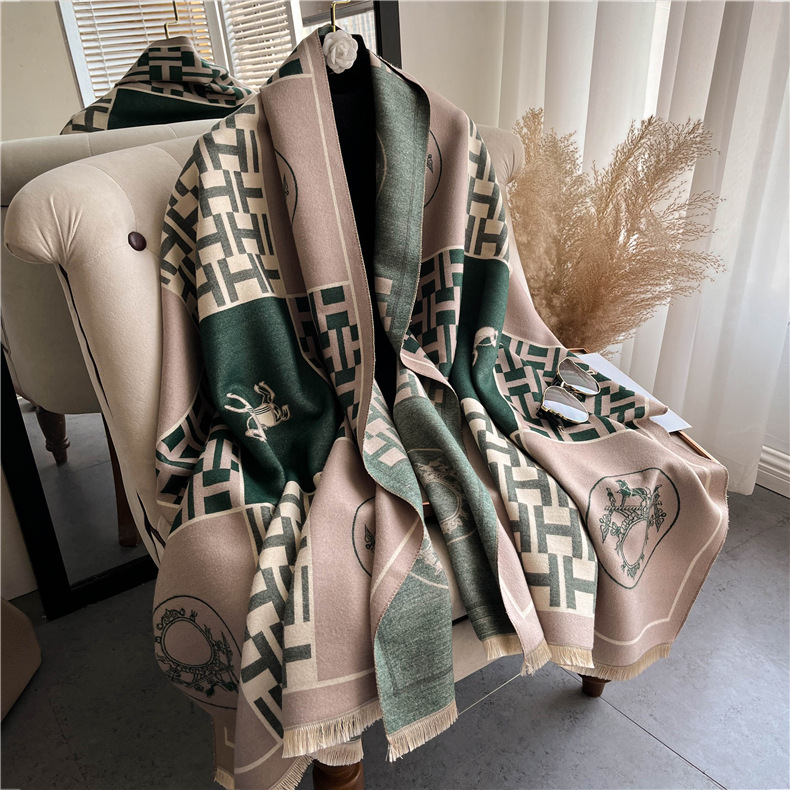 New Arrival of Autumn and Winter Scarf European and American Style Artificial Cashmere Scarf Women's 2022 Warm Scarf Fashion Shawl One Piece Dropshipping