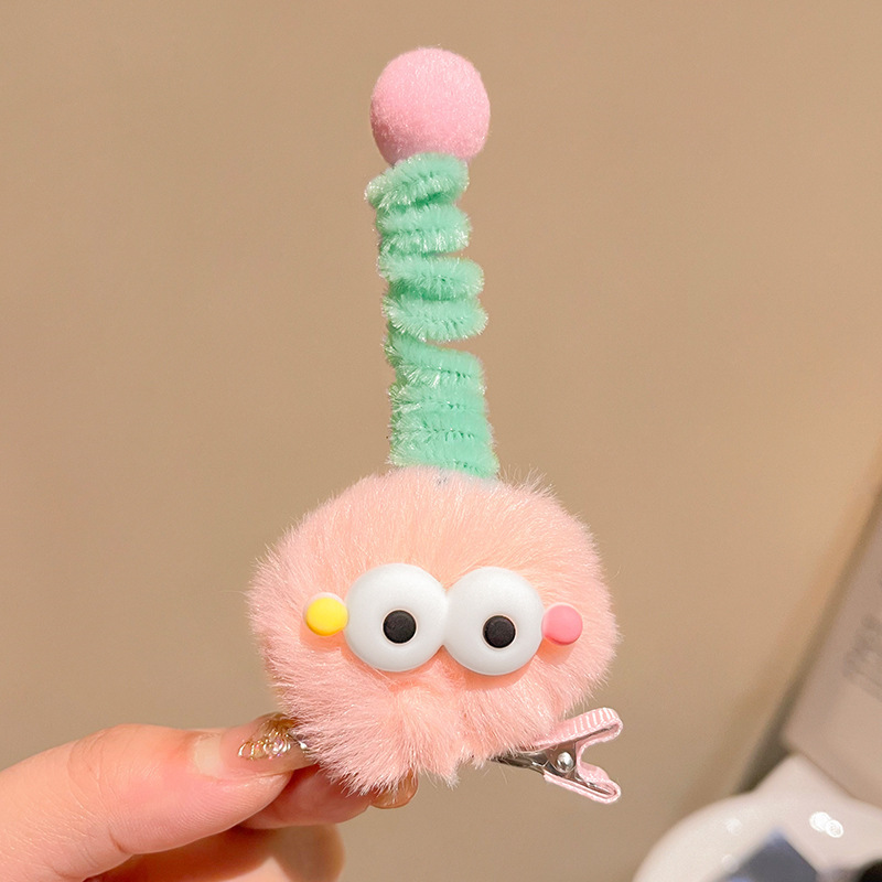 Cute Fluffy Funny Barrettes Autumn and Winter Soft and Cute Girl Hair Accessories Hairpin Shredded Hair Bangs Clip Duckbilled Headdress