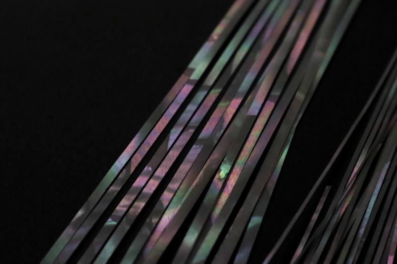 天然贝壳螺钿丝条夜光贝镶嵌装饰diy材料漆画漆器漆艺用黑漆桼