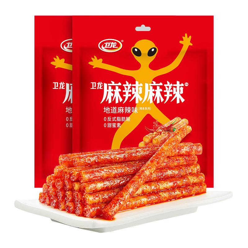 卫龙辣条麻辣棒小麻小辣味72g108g 休闲零食小吃包装豆干素肉聚餐