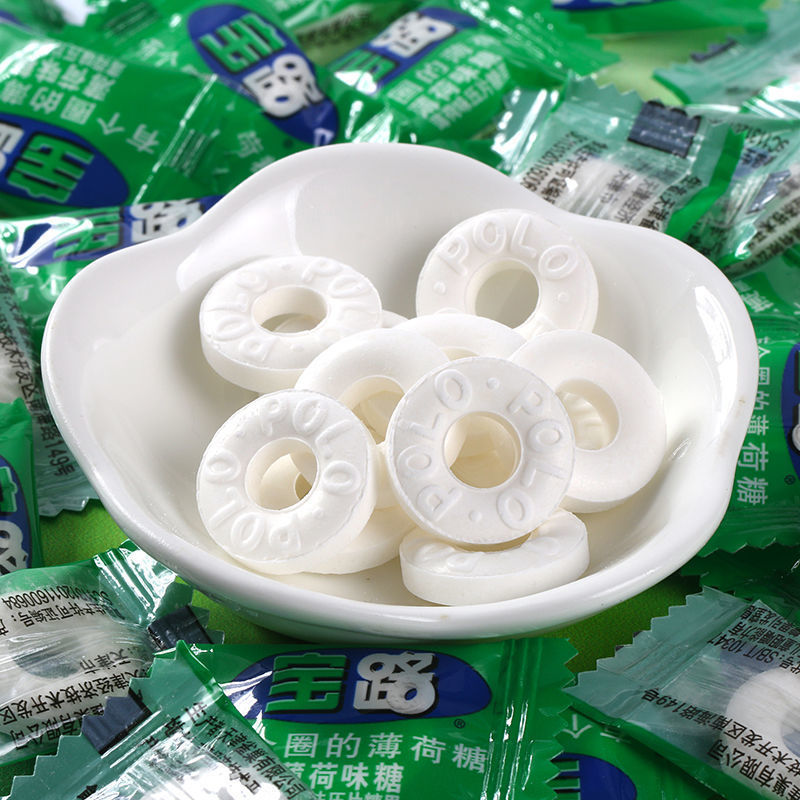 清风薄荷糖圈圈老式压片糖果清新口气前台商务招待糖果批发年货