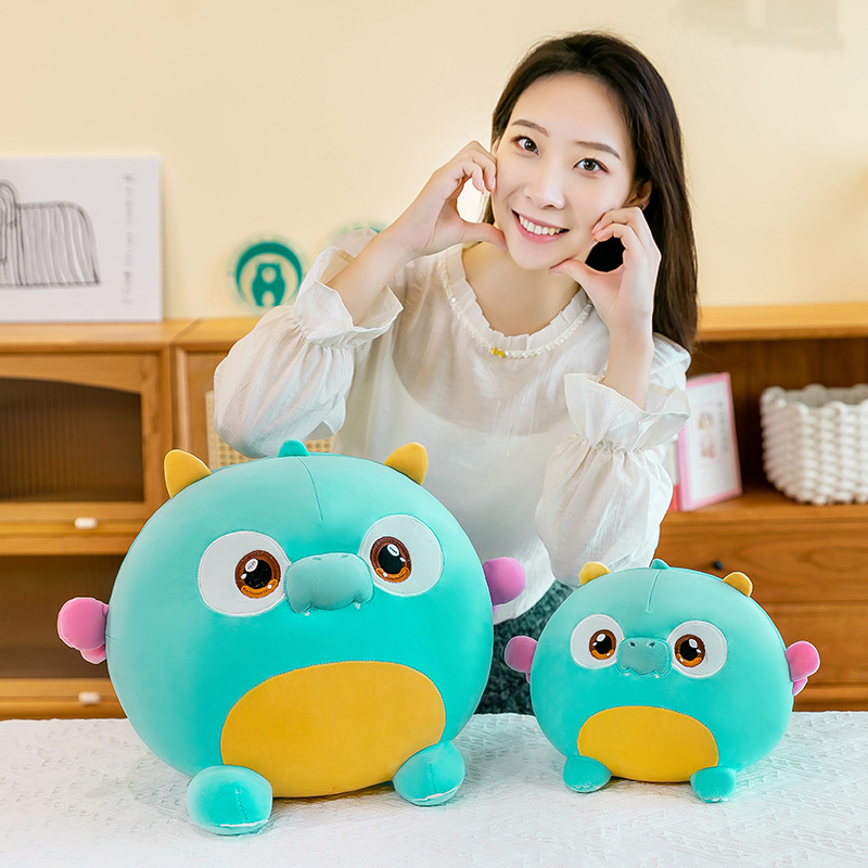 新款恐龙公仔兜兜龙绿恐龙毛绒玩具儿童安抚恐龙玩偶女