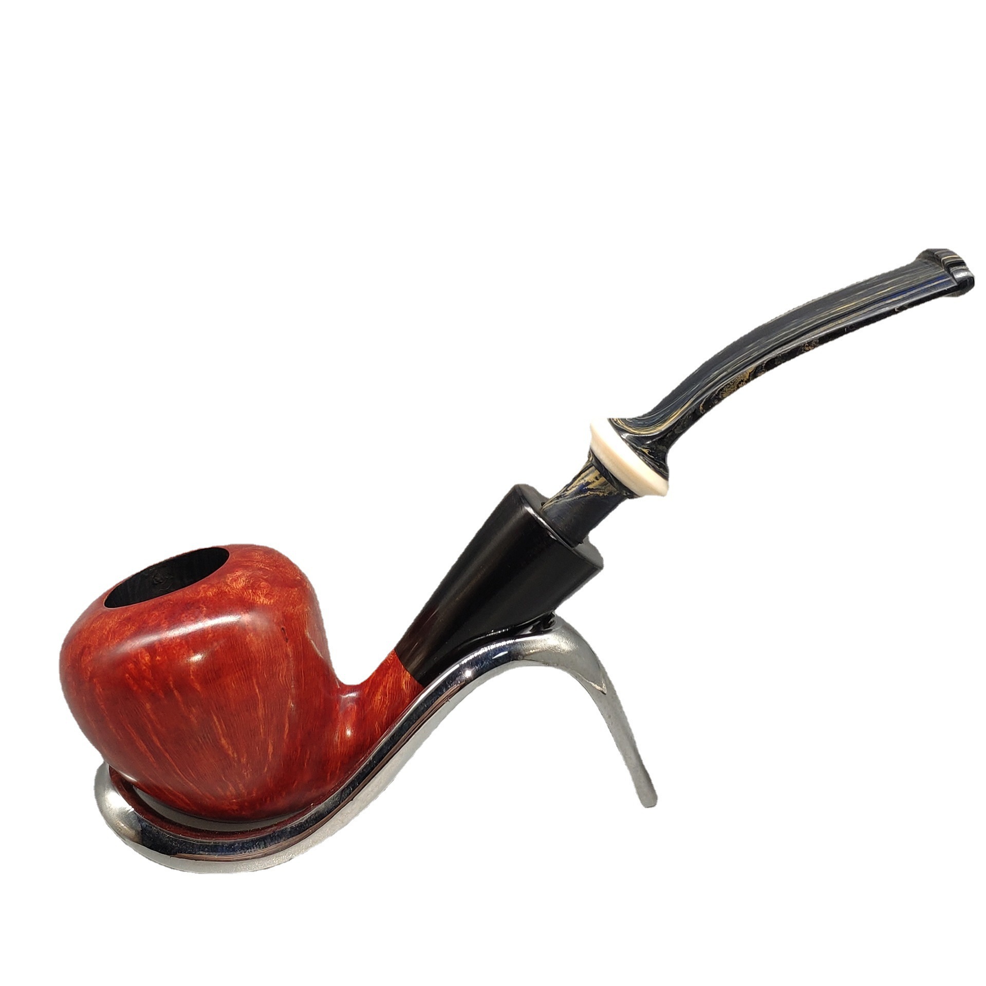 苹果牛角配件石楠木军插烟斗男士斗可叼工厂批发需要预定