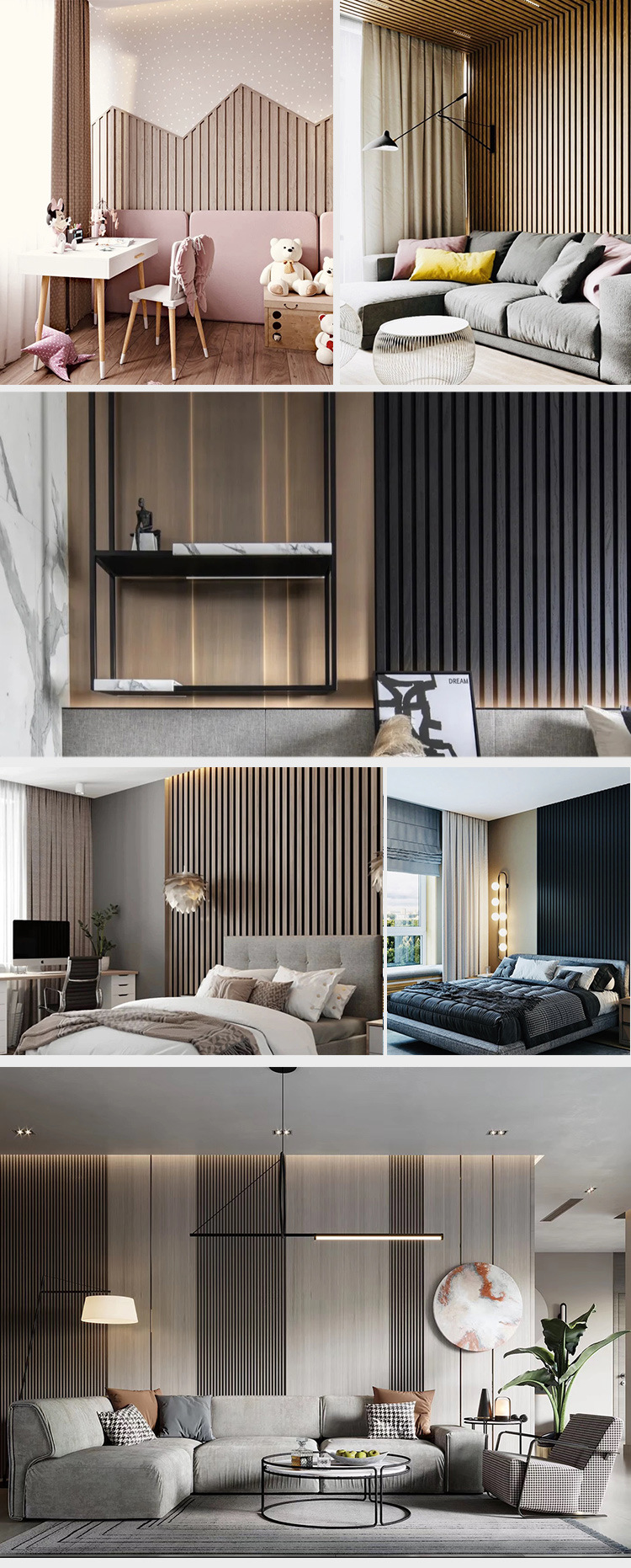 竹木纤维格栅板 绿可生态木集成背景墙吊顶装饰长城格栅护墙板