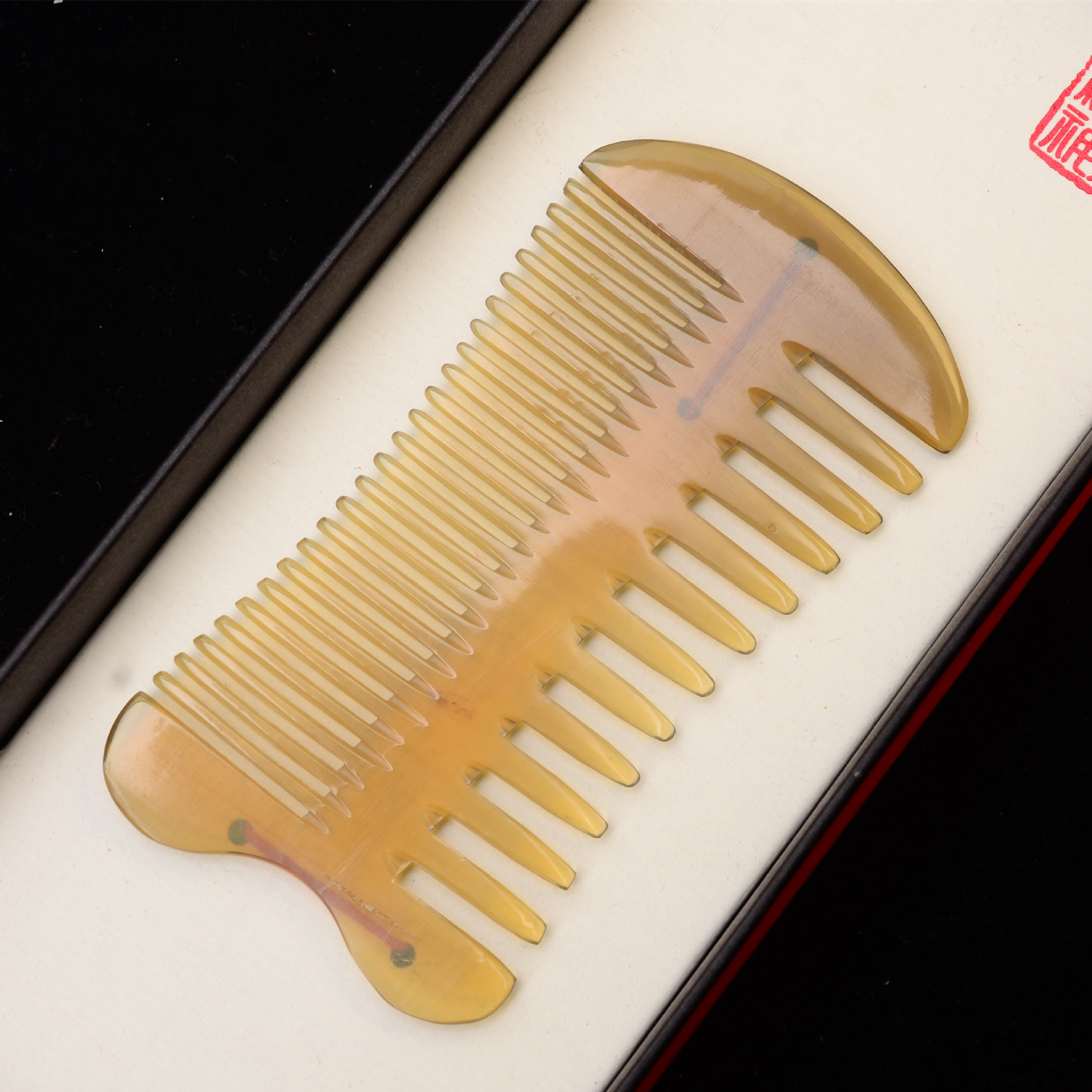 5成交694个牦牛角梳洗头按摩点穴梳子头皮家用大齿宽齿天然纯头