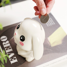 迷你陶瓷小兔子摆件办公桌面卡通可爱兔兔少女心房间装饰品礼物