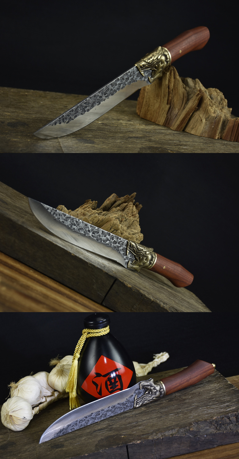 龙泉锻打剔骨刀分割切肉刀片鱼刀杀鱼刀菜刀超快锋利剔骨刀具批发