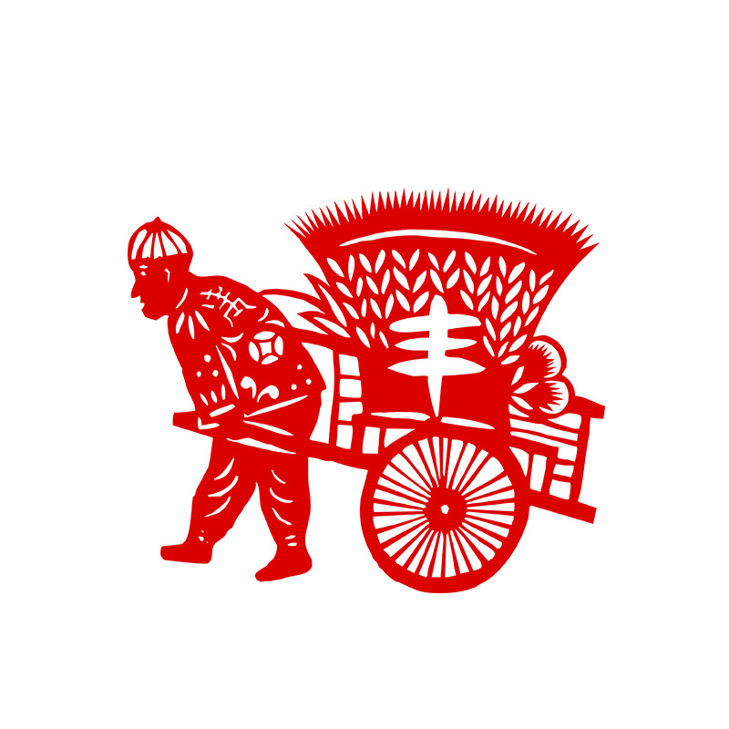 民俗风情民间传统手工窗花直销剪纸双面红纸刻纸春季上风