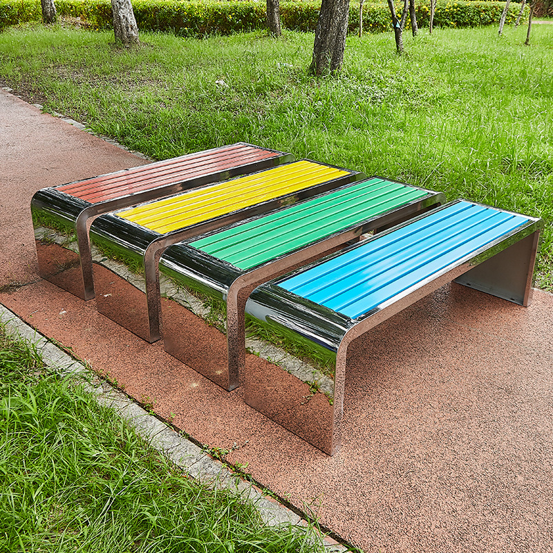 不锈钢户外长椅