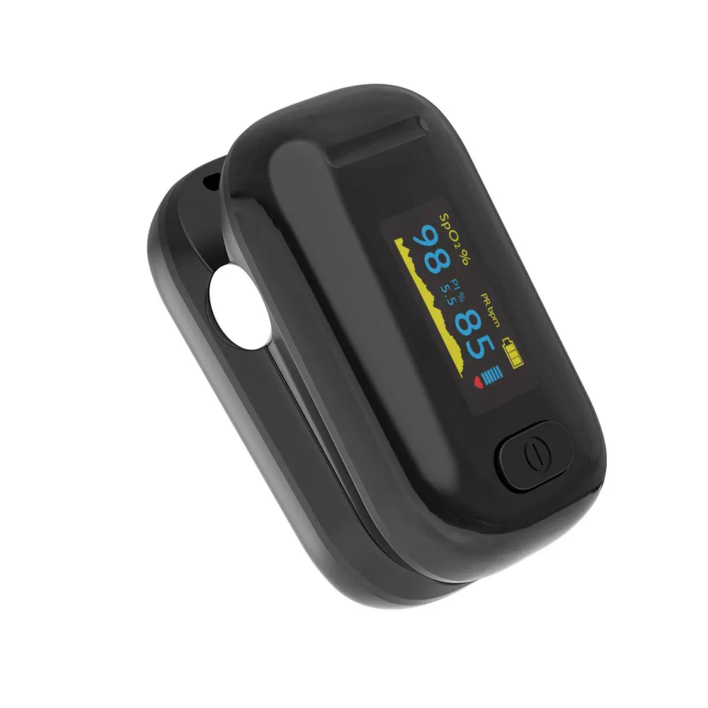 跨境血氧仪手指夹式心率监测指脉氧心跳脉搏血氧饱和度测量血氧计