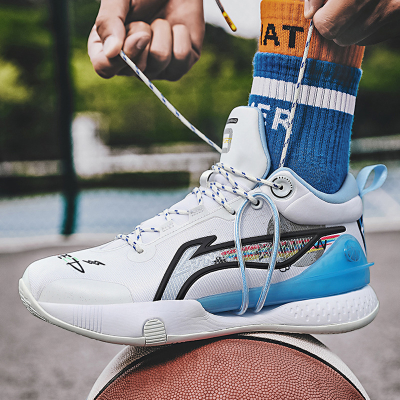 闪击8打球会响篮球鞋男初中生青少年户外橡胶md tpu运动跑步鞋女