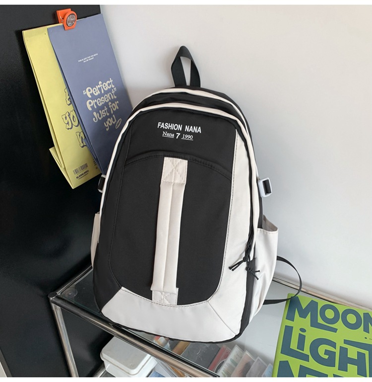 Schoolbag Female College Student Niche Design Simple High School Men's Backpack 2023 Travel Backpack