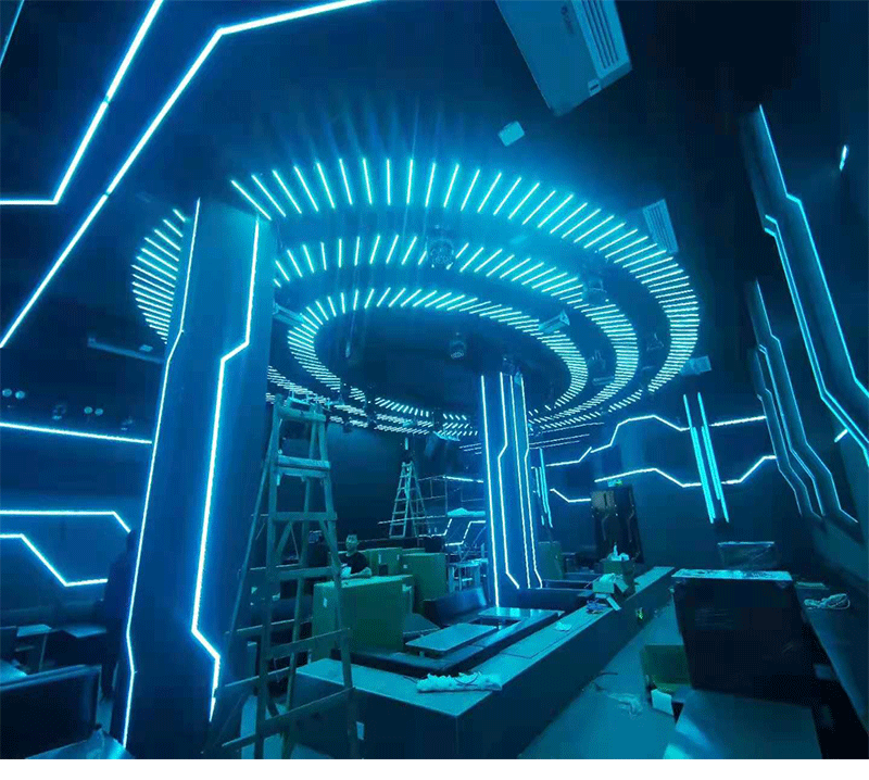 幻彩灯带 ktv酒吧健身房氛围节奏动感灯带5050rgbw幻彩跑马灯带5v