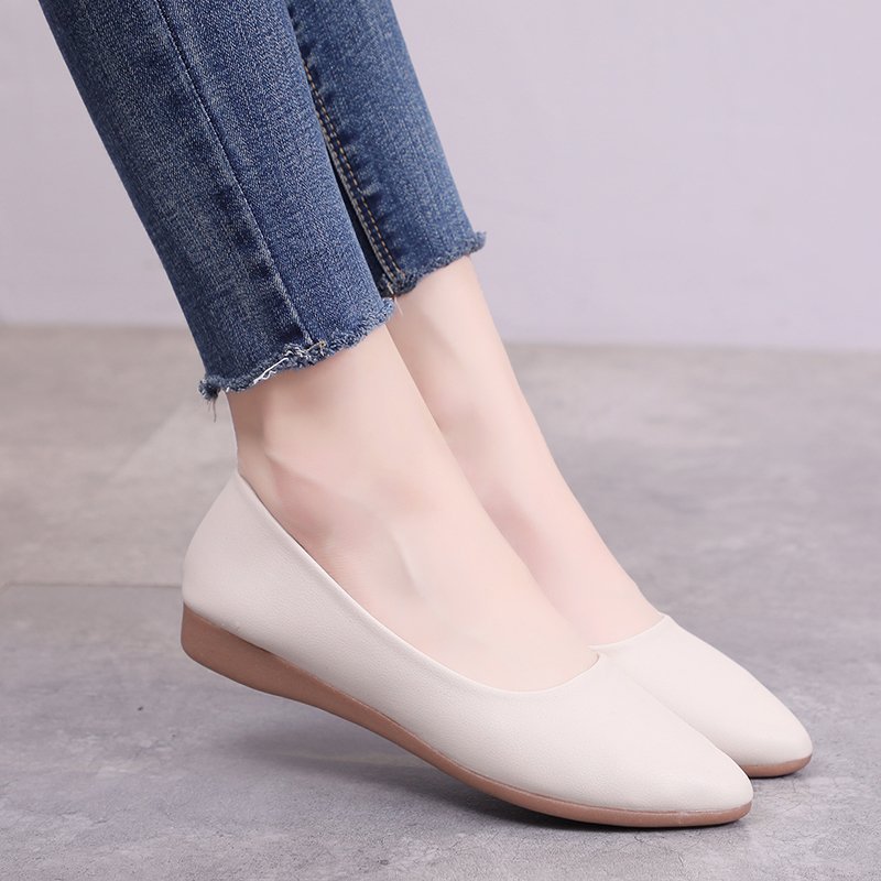 Women's Work Shoes Soft Bottom Comfortable Work for a Long Time and Don't Feel Tired. Black Professional Leather Shoes Shoes for Air Hostesses Hotel Interview Pumps