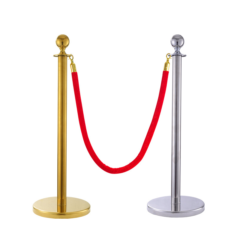 One-Meter Line Concierge Railing Isolation Belt Contraction Band Fence Stainless Steel Welcome Column Hotel Warning Line Queuing Fence