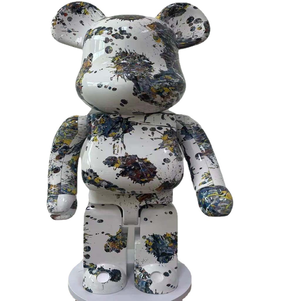 1000�arbrick暴力熊泼墨积木熊 大摆件潮流玩具公仔送礼物