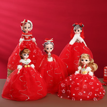 厂家直销新年款芭芘娃娃 女孩洋娃娃礼物玩具 大红喜洋娃娃玩具