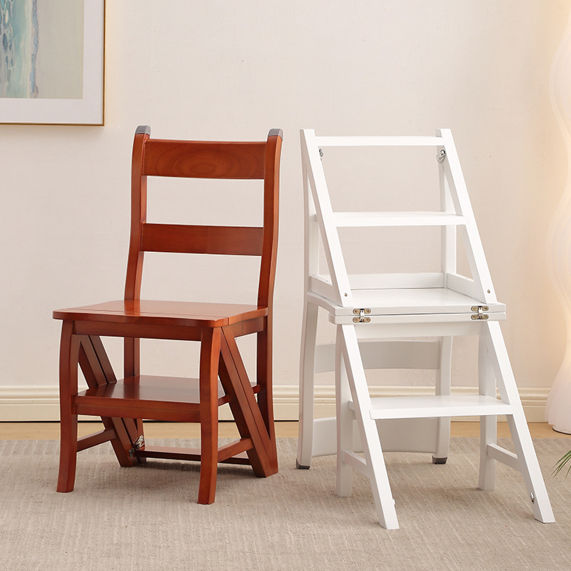 现代简约折叠加厚室内梯子两用楼梯椅 多功能家用梯 楼梯椅子批发