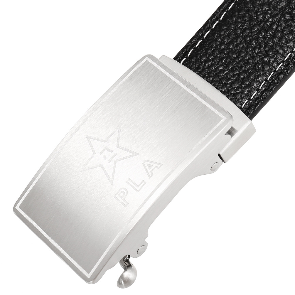 男士不锈钢扣腰带 寸五头层牛皮皮带八一星扣休闲皮带c61532-5