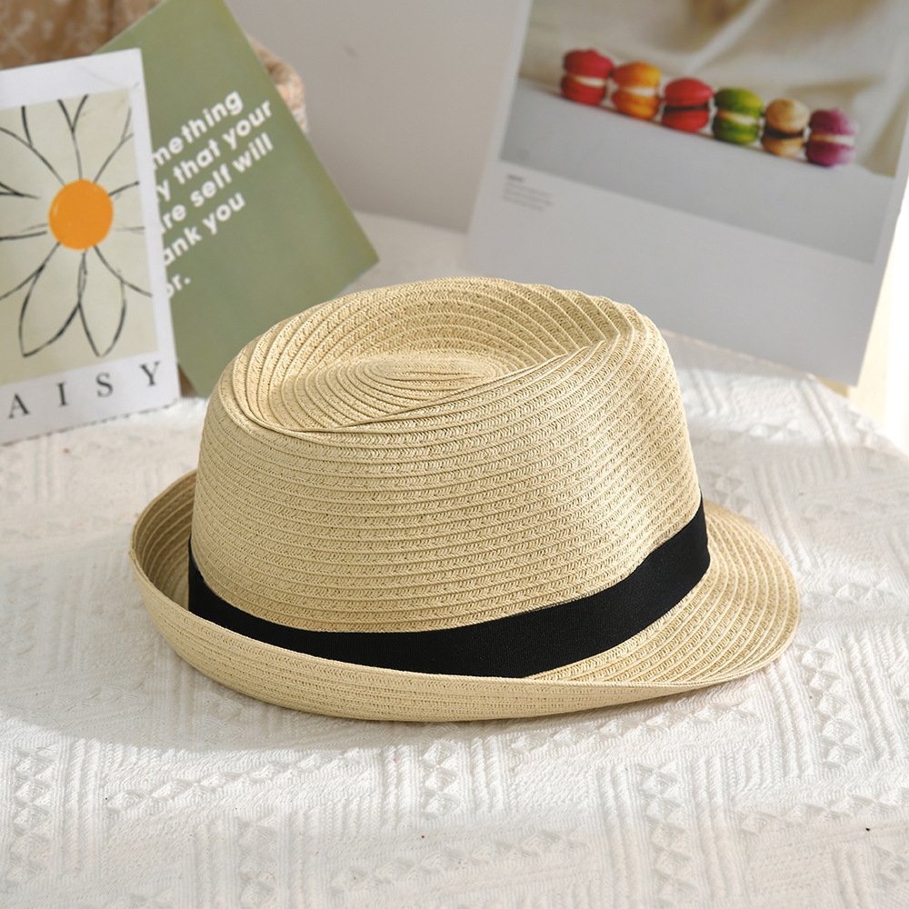 British Summer Vacation Hat Sun Protection by the Sea Sunshade Panama Fedora Hat Vacation Straw Hat Beach Hat