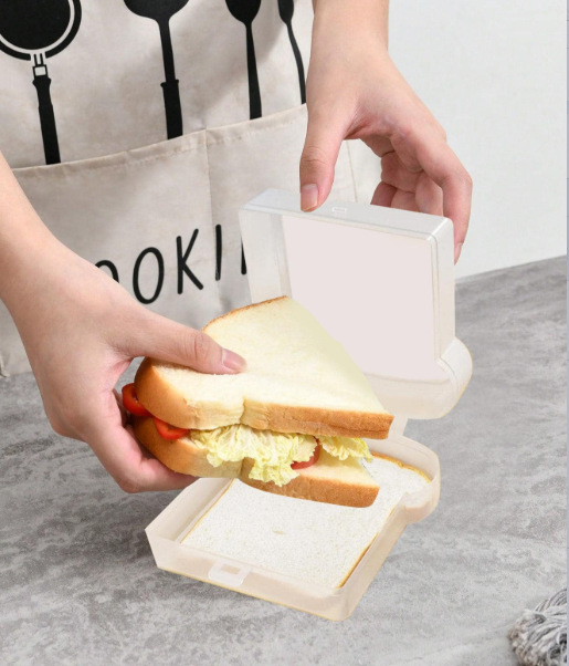 Amazon Temu Shein Cross-Border Hot Portable Toast Bread Sandwich Box Wheat Straw Bread Box