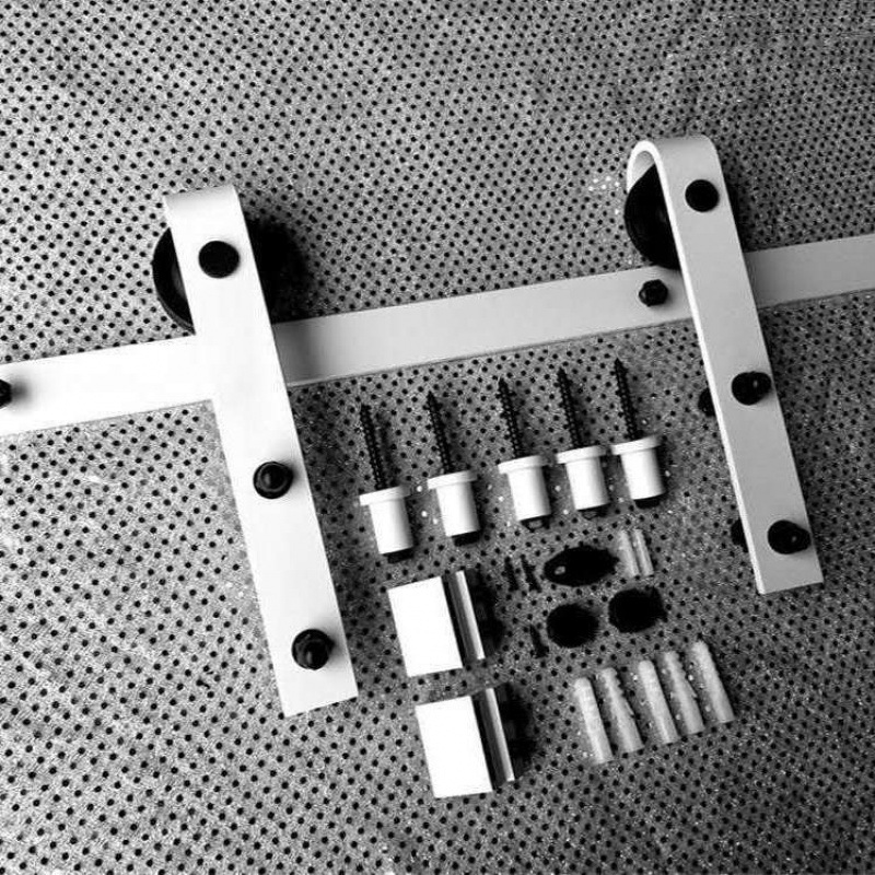 美式谷仓门吊轨谷仓门轨道全套五金配件吊轨门推拉门移门滑道滑轨