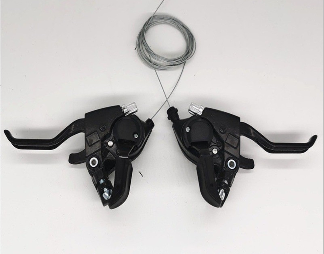 山地自行车连体指拨 一体指拨 变速器连体闸把 8速指拨3速指拨