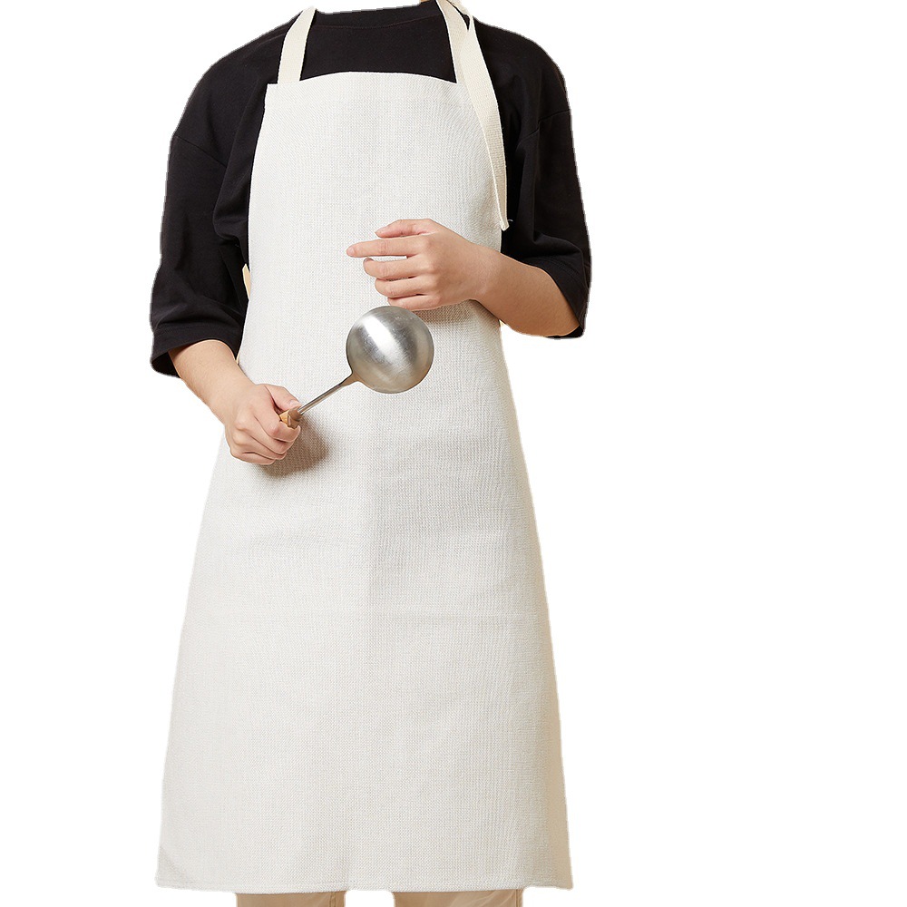 Sublimation Blank Material 380 Square Grams Composite Cotton and Linen Apron Home Painting Anti-Dirty Apron with Pocket