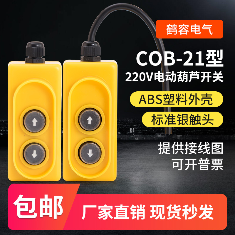 微型电动葫芦开关升降机小吊机开关220V家用上下按钮开关遥控器