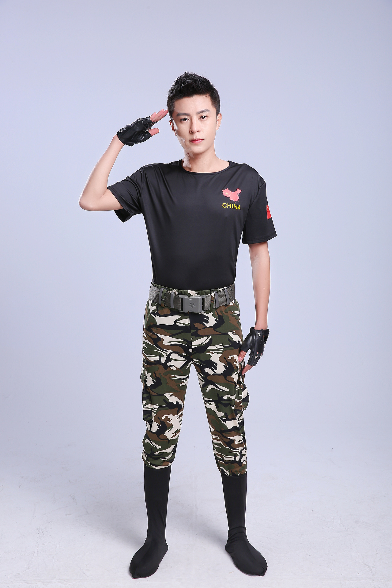 水兵新款迷彩英雄军旅舞蹈服男女兵演出服装战士军鼓表演服饰军装