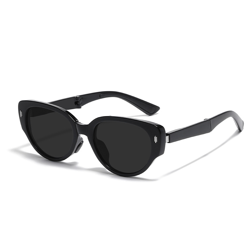 Foldable Sunglasses Women's UV Protection Summer Simplicity Stylish and Lightweight Folding Sunglasses Face Small Folding Glasses