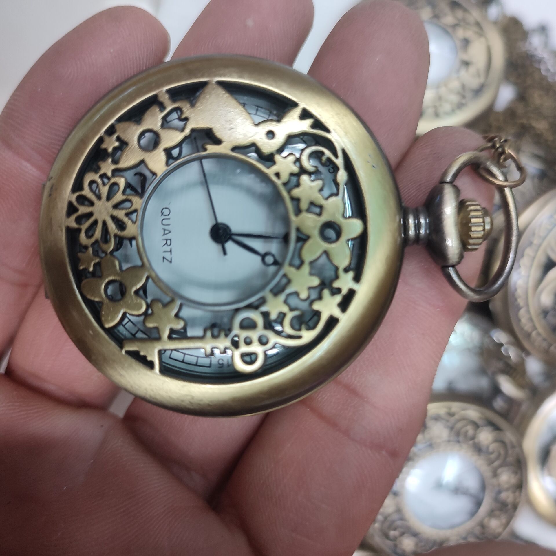 怀表 复古中国长城北京旅游景点纪念品饰品 男 女指针石英表挂表