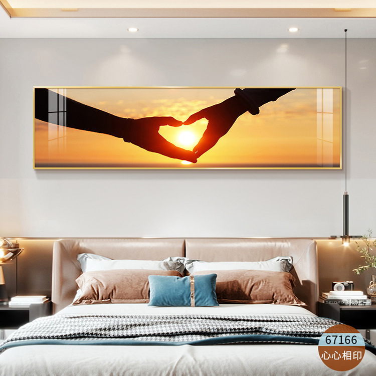 Holding Hands Bedroom Decorative Painting Modern Minimalist Master Bedroom Room Background Wall Hanging Painting Hotel Sample Room Bedside Painting