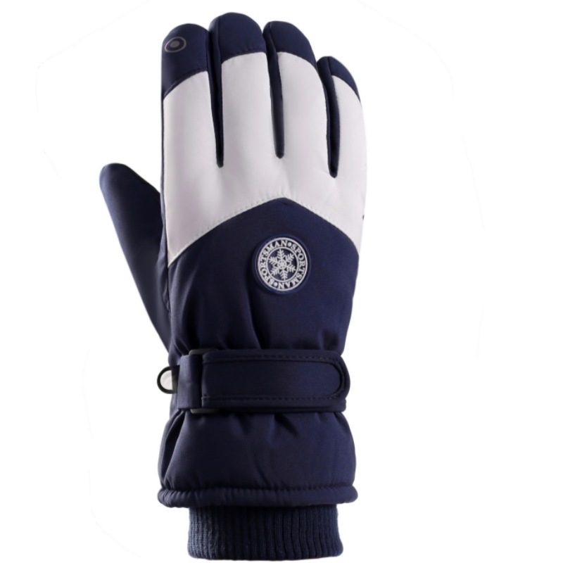 Winter Ski Gloves Men's and Women's Waterproof Windproof Warm Thick Velvet Non-Slip Touch Screen Riding Driving Gloves