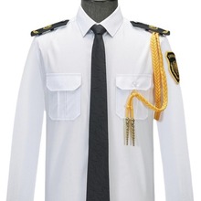订制新款春秋长袖衬衣物业管理工作制服保安服衬衫