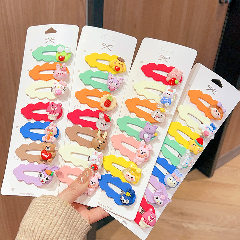 Sweet Candy Color Cartoon Cloud Barrettes Children's Back Head Clip Hairware Internet Celebrity Bang Clip Accessories