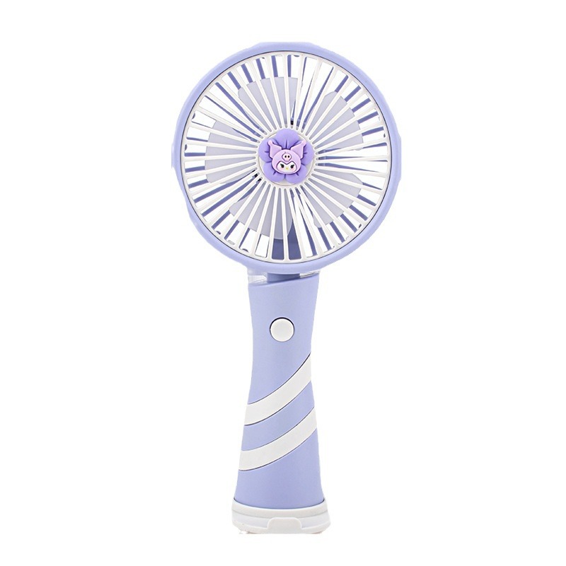 Sanrio Handheld Cartoon Cute Pet Portable Usb Rechargeable Fan Mini Fan Hair Dryer Fan with Bracket