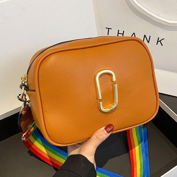 2023 Cross-Border Bag Camera Bag Retro Europe and America Contrast Color Small Square Bag Trendy One-Shoulder Bag Crossbody Bag