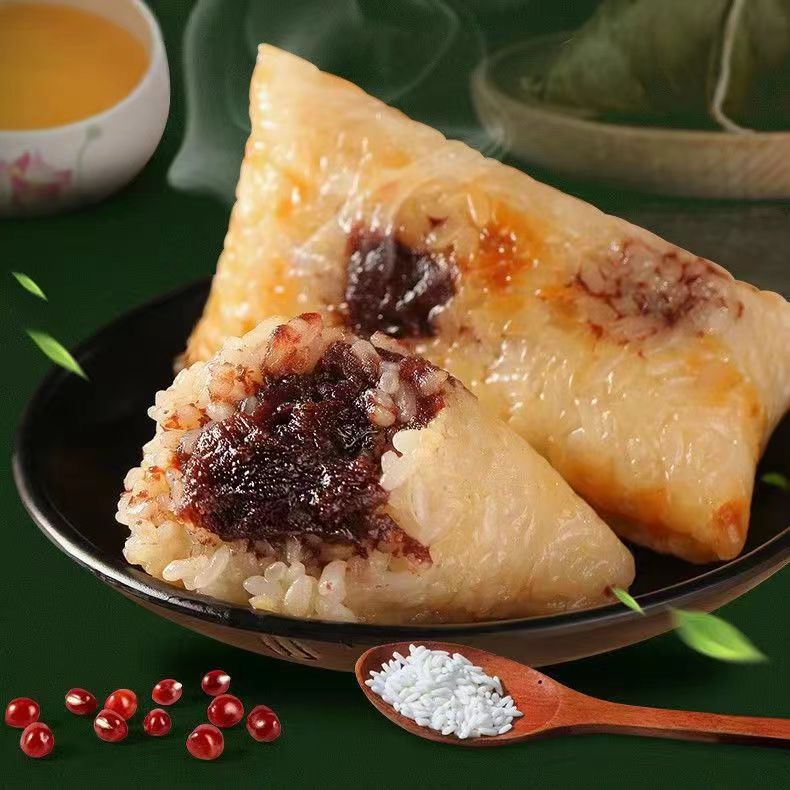 端午送礼粽子袋装2500g水晶粽高端爆浆冰皮榴莲粽端午节批发甜粽