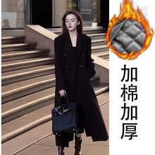 高档加厚风衣外套女2023新款上档次秋冬中长款正肩美拉德大衣外套